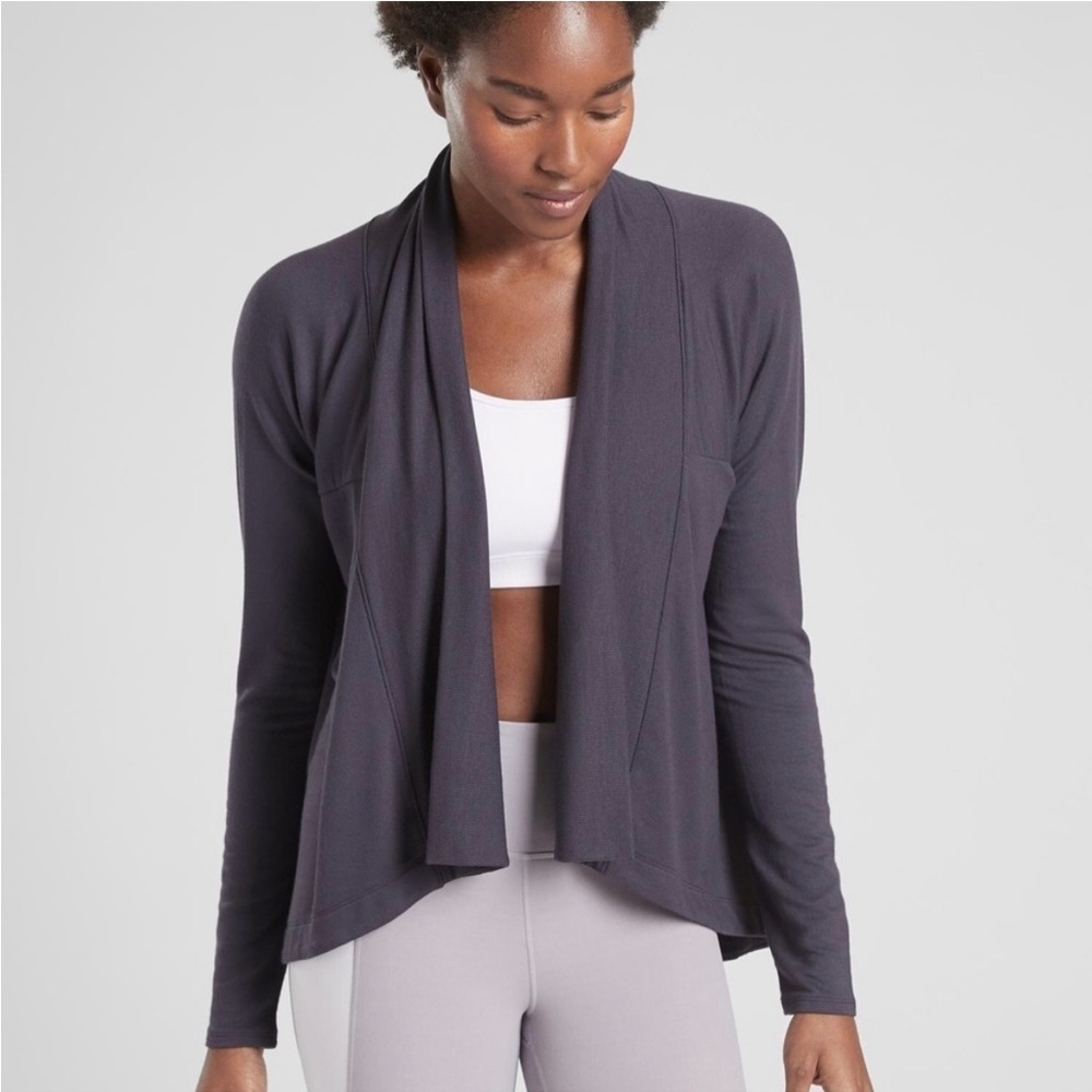 Athleta Nirvana Wear two-ways wrap in purple 364